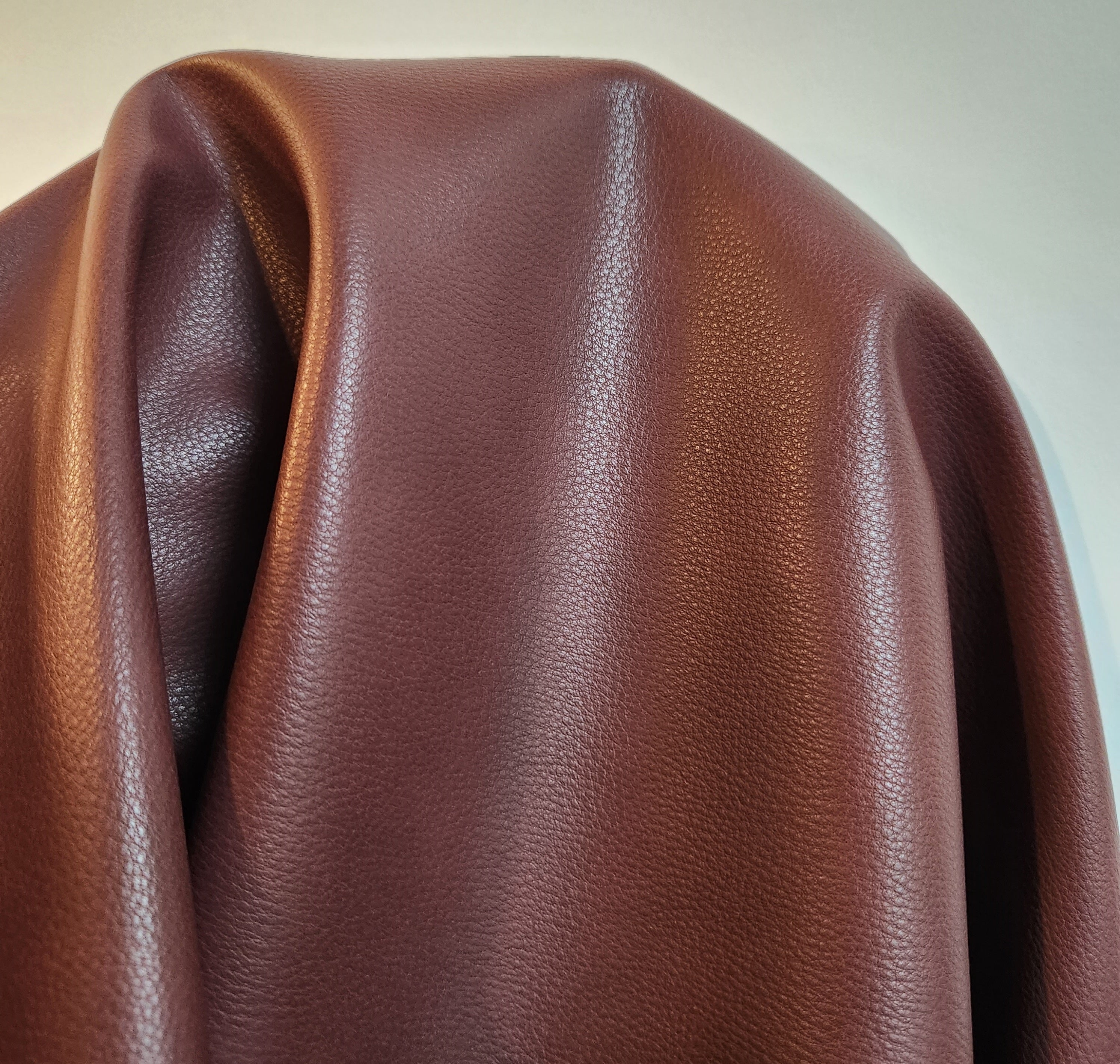 Merlot Burgundy Heritage collection Pebblegrain tumbled Faux Vegan leather