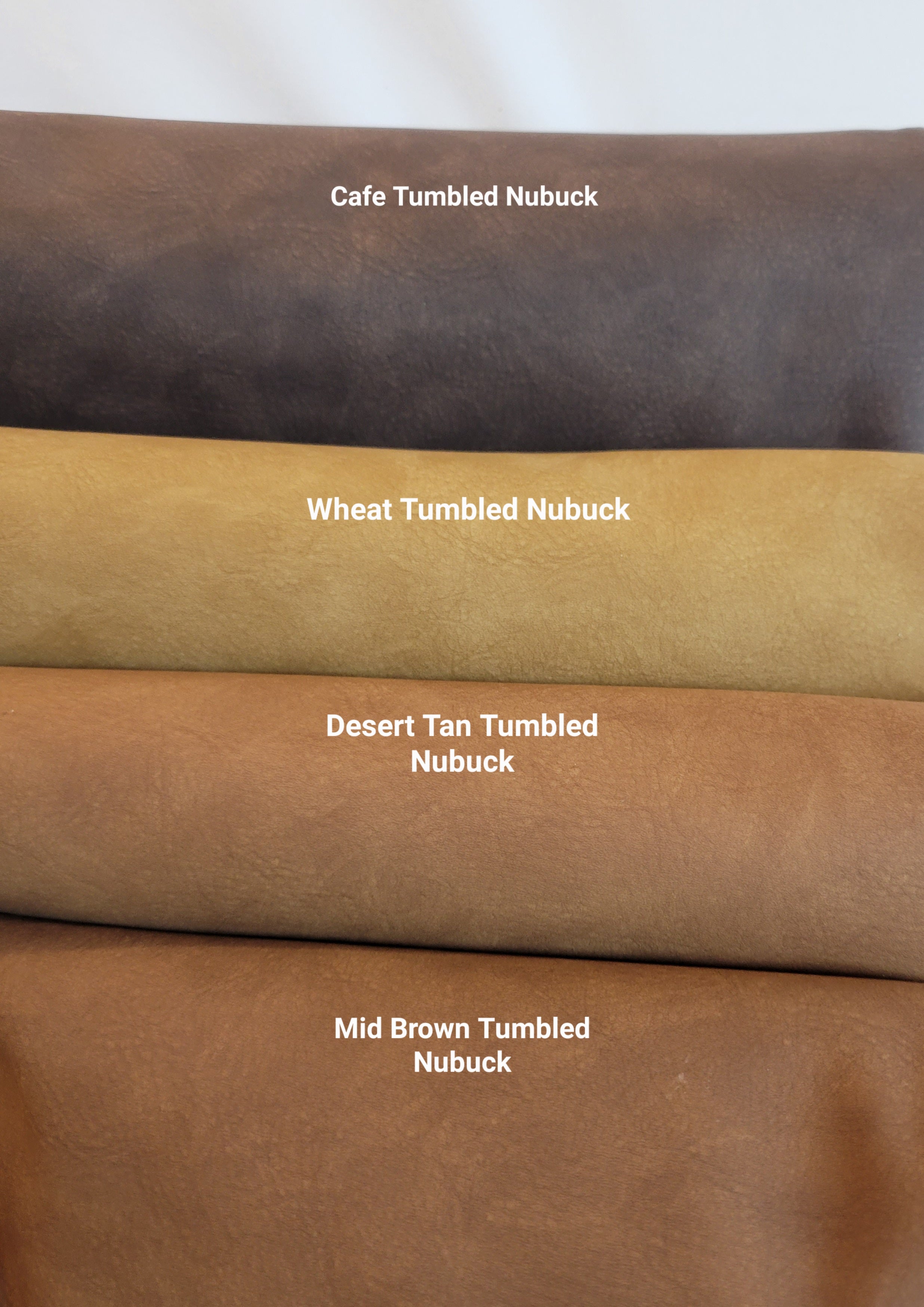Mid Brown Tumbled Nubuck Faux Vegan leather