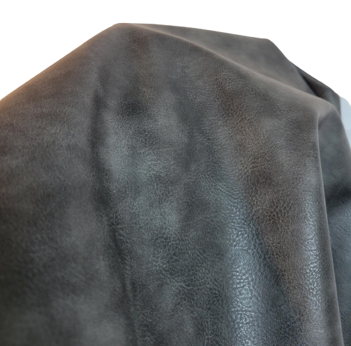  Faux vegan leather by the yard sheets distressed leather fabric for upholstery 30,000 Double Rubs vinyl sheets nappa leather crafts bookbinding books furniture fabrics uphilstery fuax material pu pleather faiux learher cruelty free nappa seat graphite gray antique 