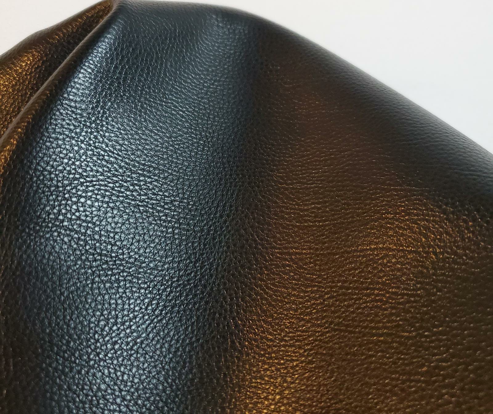 Black Pebble Grain Textured Faux Leather Upholstery Crafting 