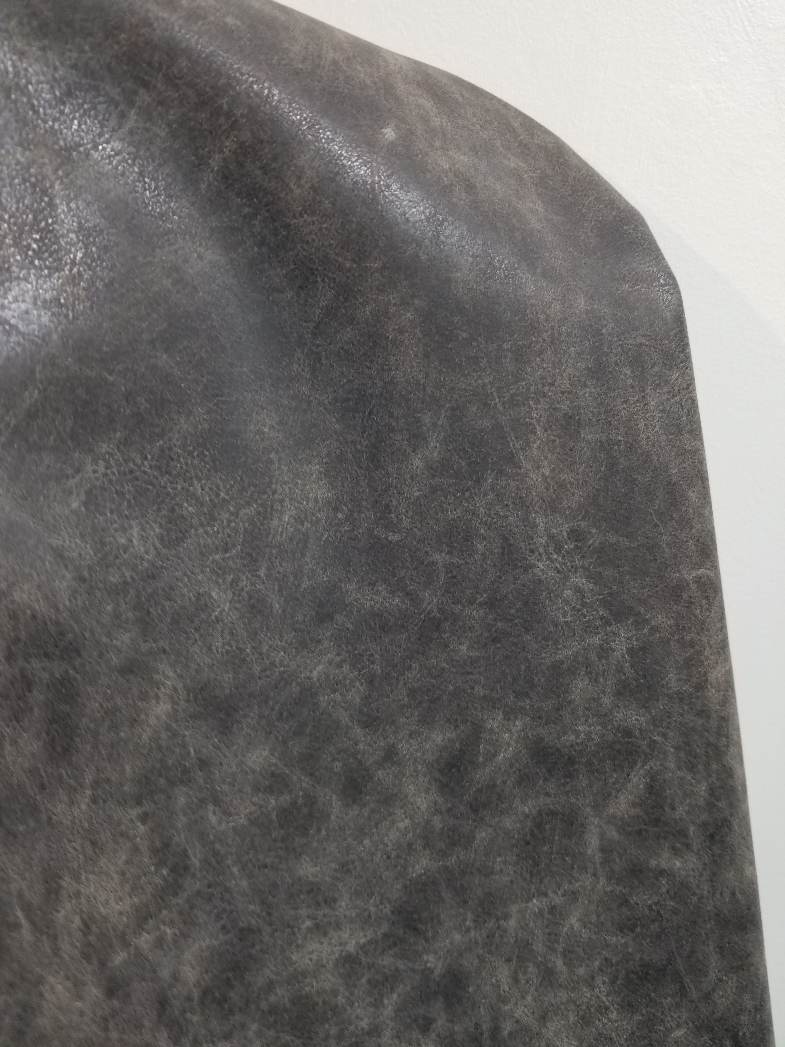 Gray Distressed Vintage Faux Vegan leather